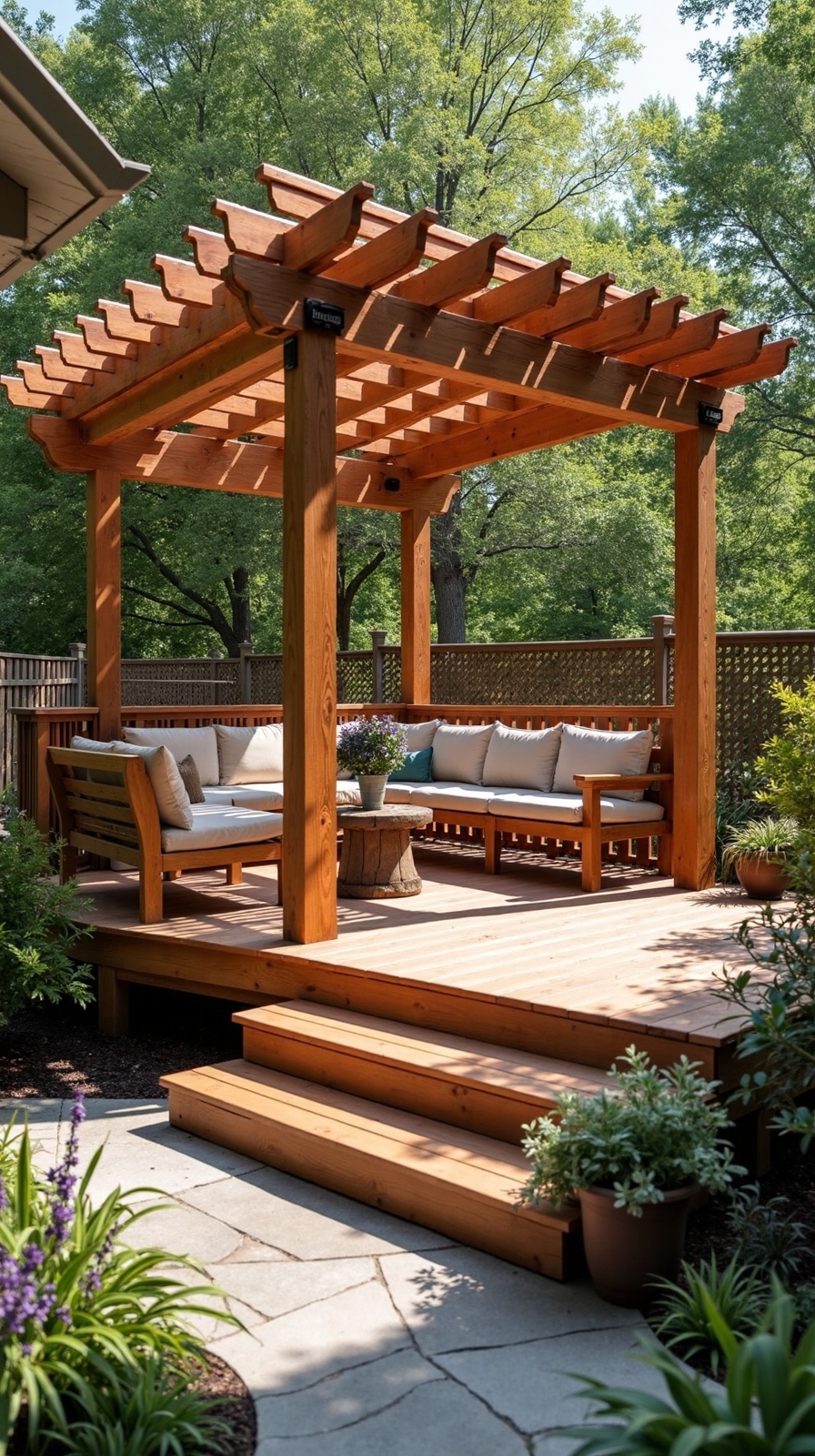 versatile multi level outdoor entertainment hub