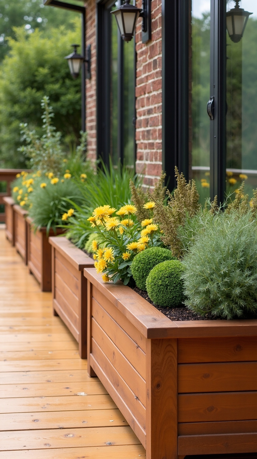 versatile wooden planter borders transform patios
