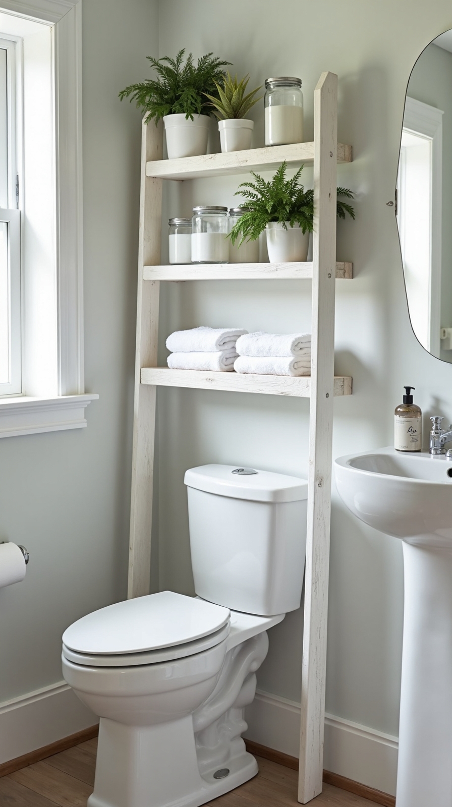 vertical bathroom storage space saving solutions