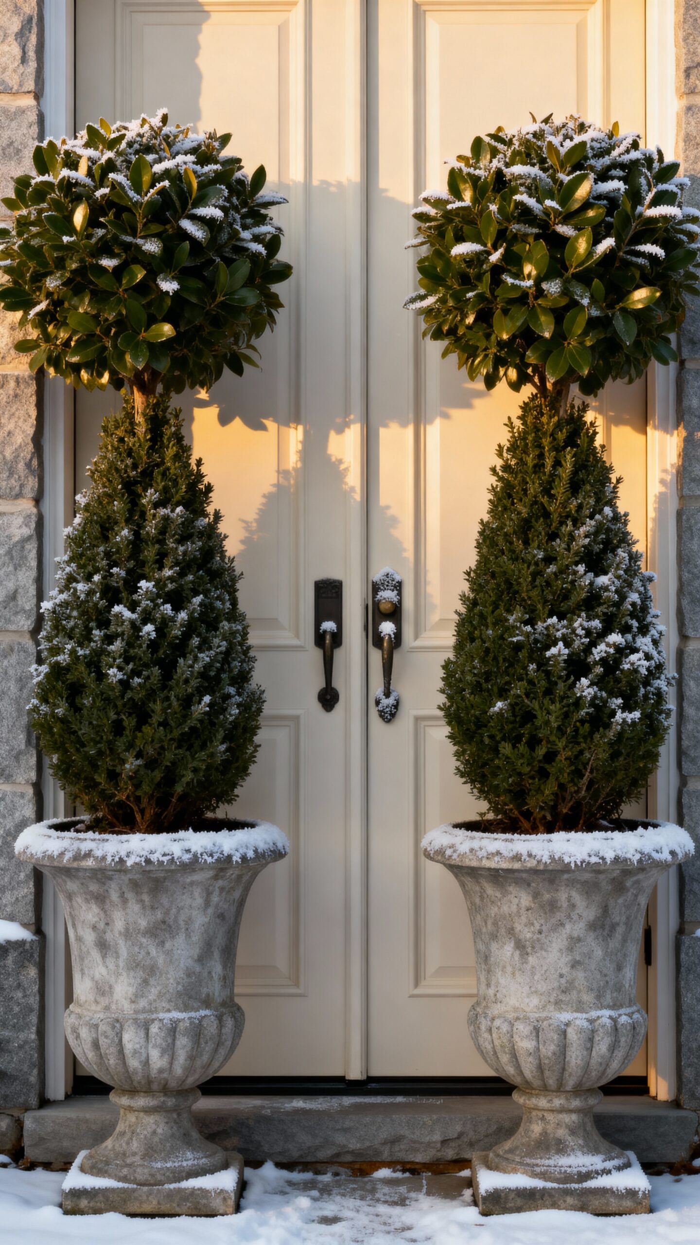 vertical framing entrance decor