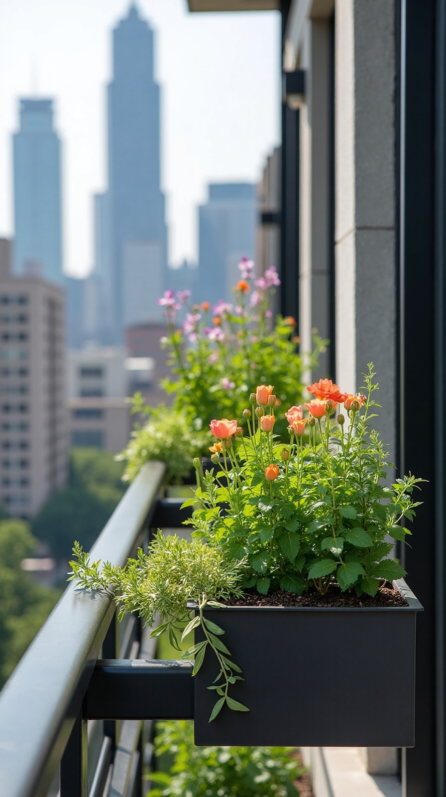 vertical space saving balcony gardening solution