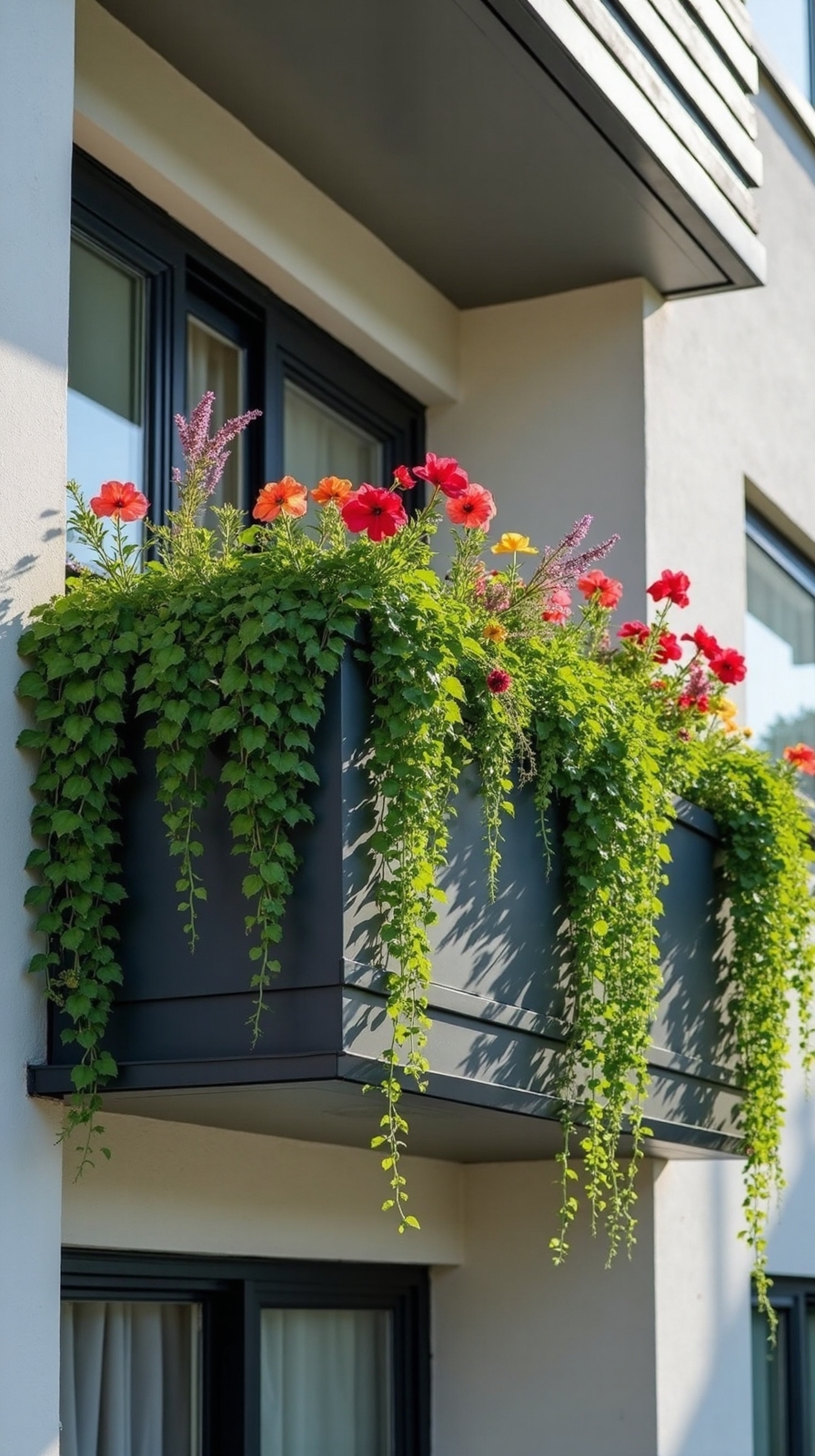 vertical space saving railing mounted balcony gardens