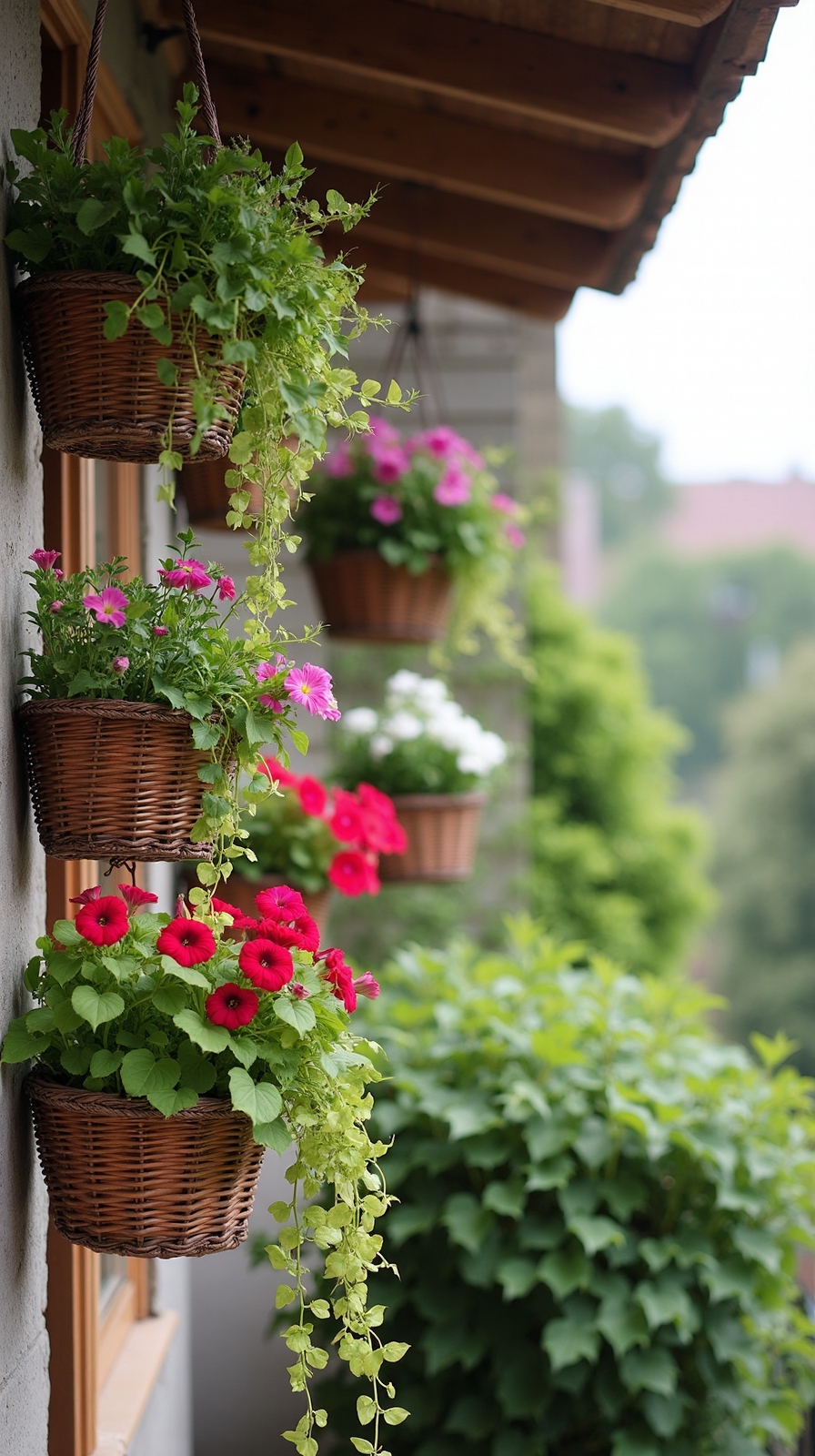 vertical space saving self watering cascading plant displays