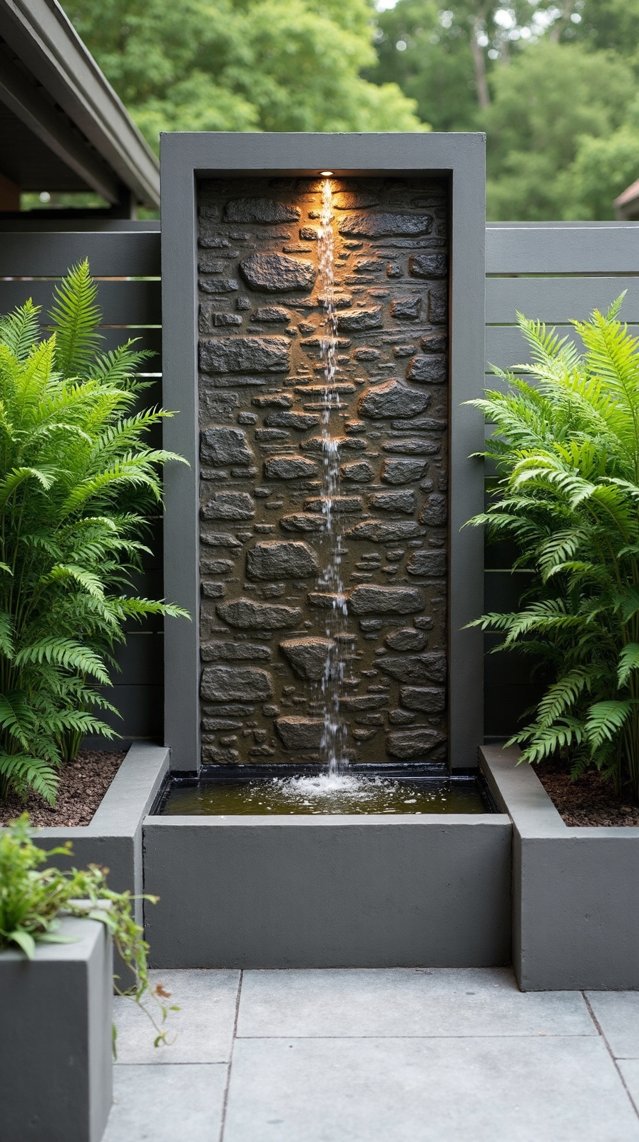 vertical space saving stylish water feature