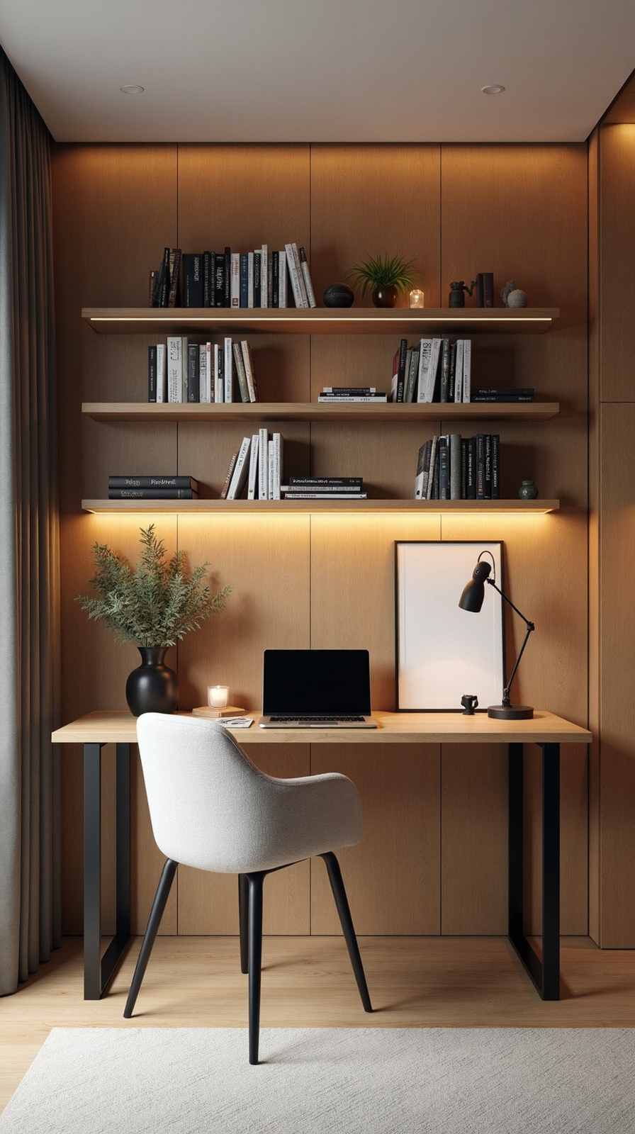 vertical storage for standing desk