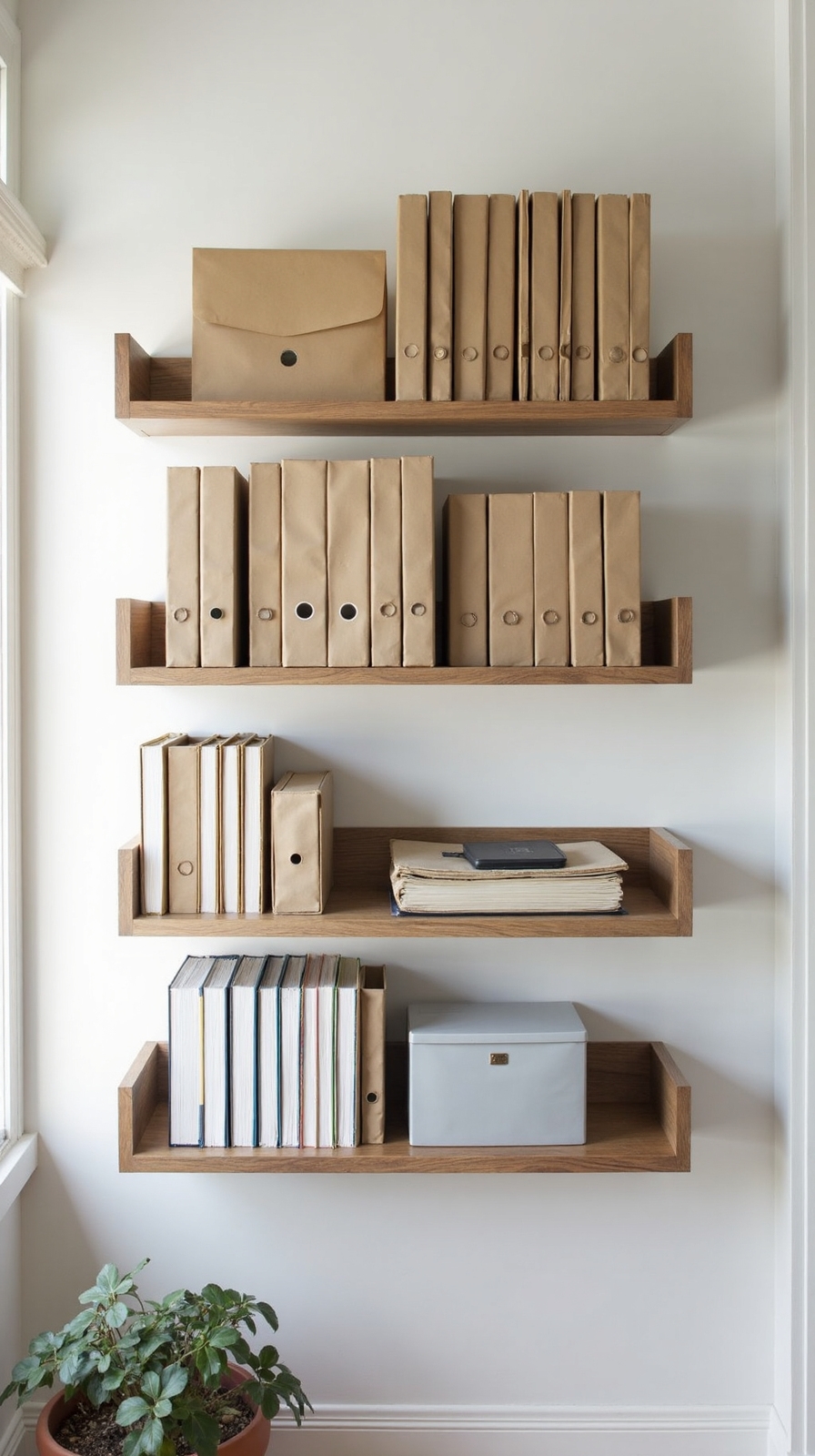 vertical storage visually appealing organization