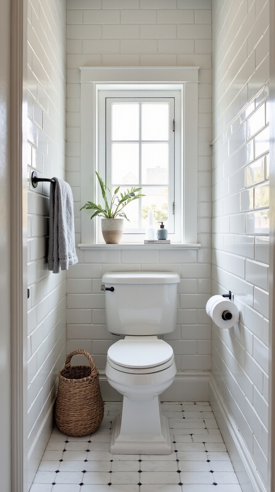 vertical tile patterns heighten bathroom illusion