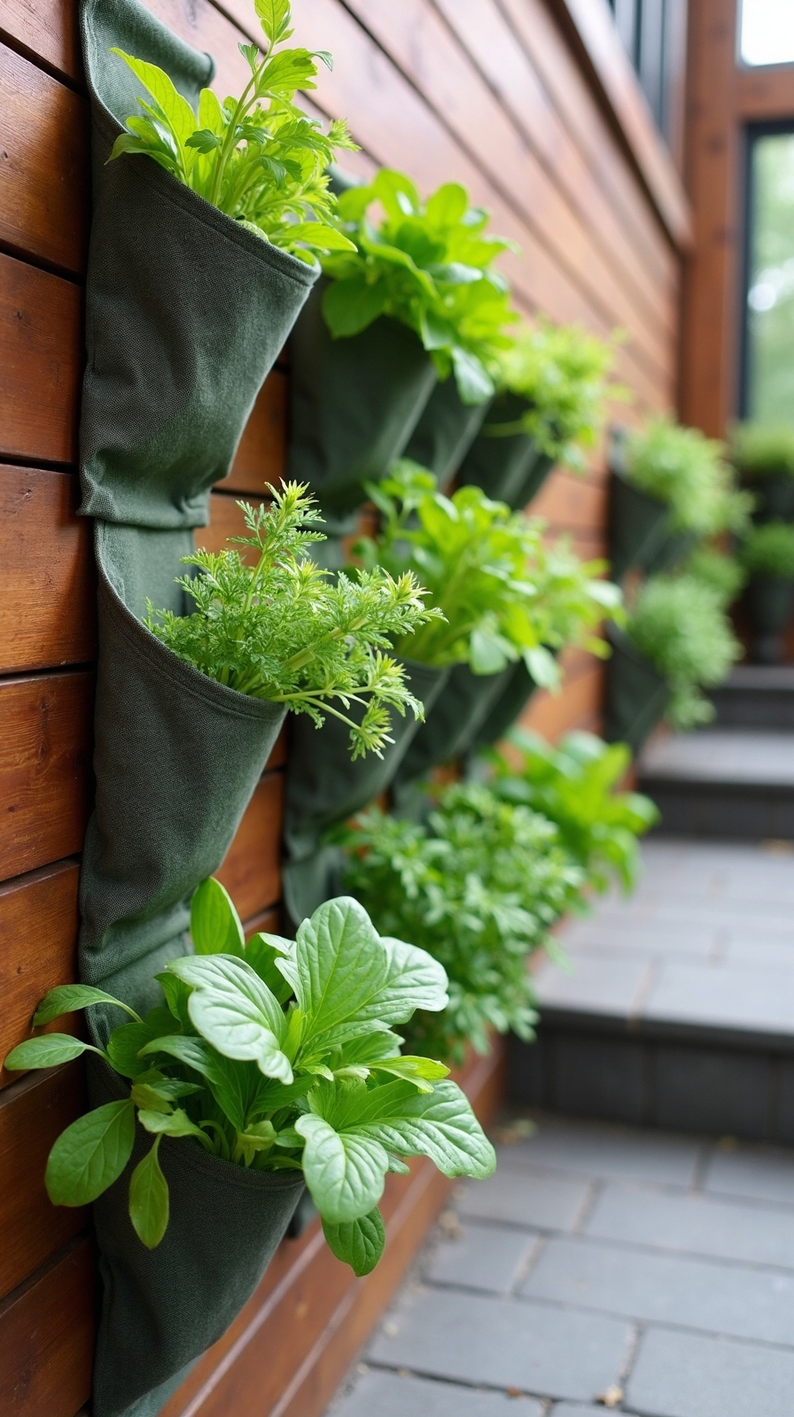 vertical wall mounted herb gardens