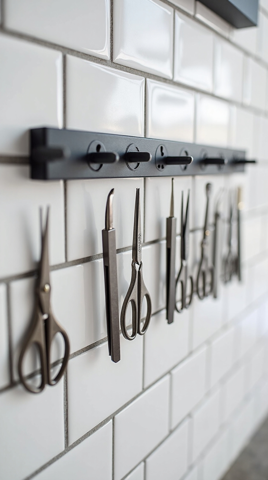 vertical wall storage for essentials