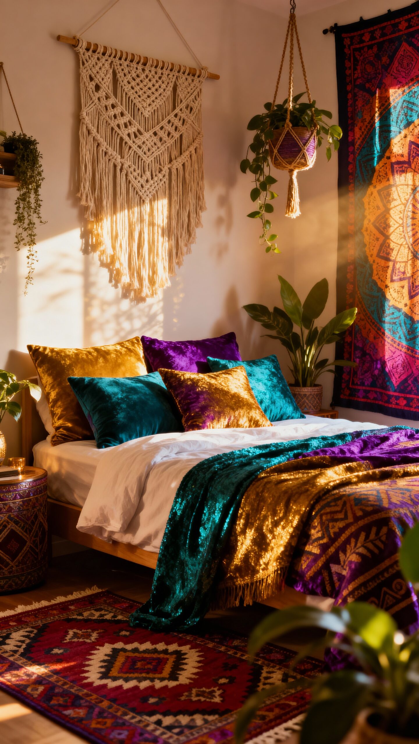 vibrant bohemian bedroom decorating ideas
