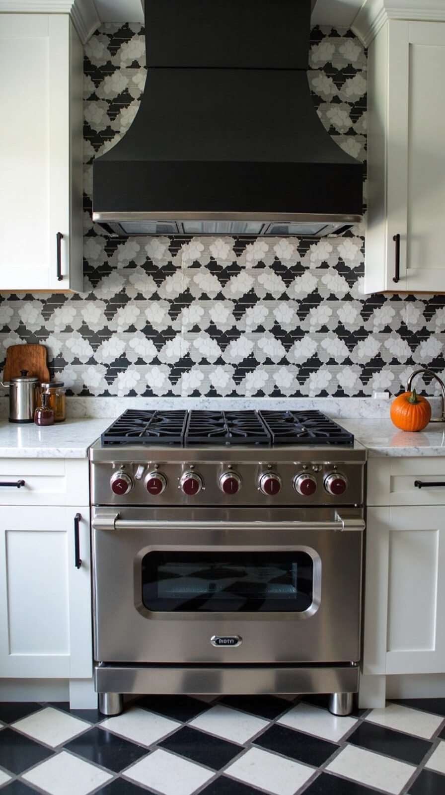vibrant bold geometric kitchen backdrops