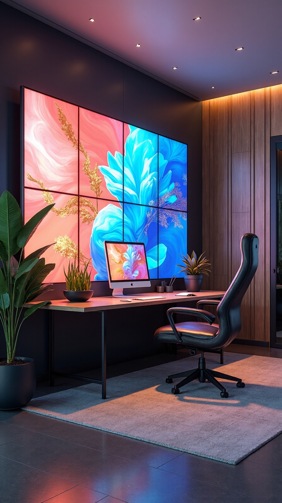 vibrant digital art displays transform workspaces