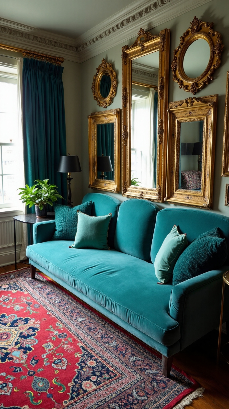 vibrant layered maximalist jewel toned