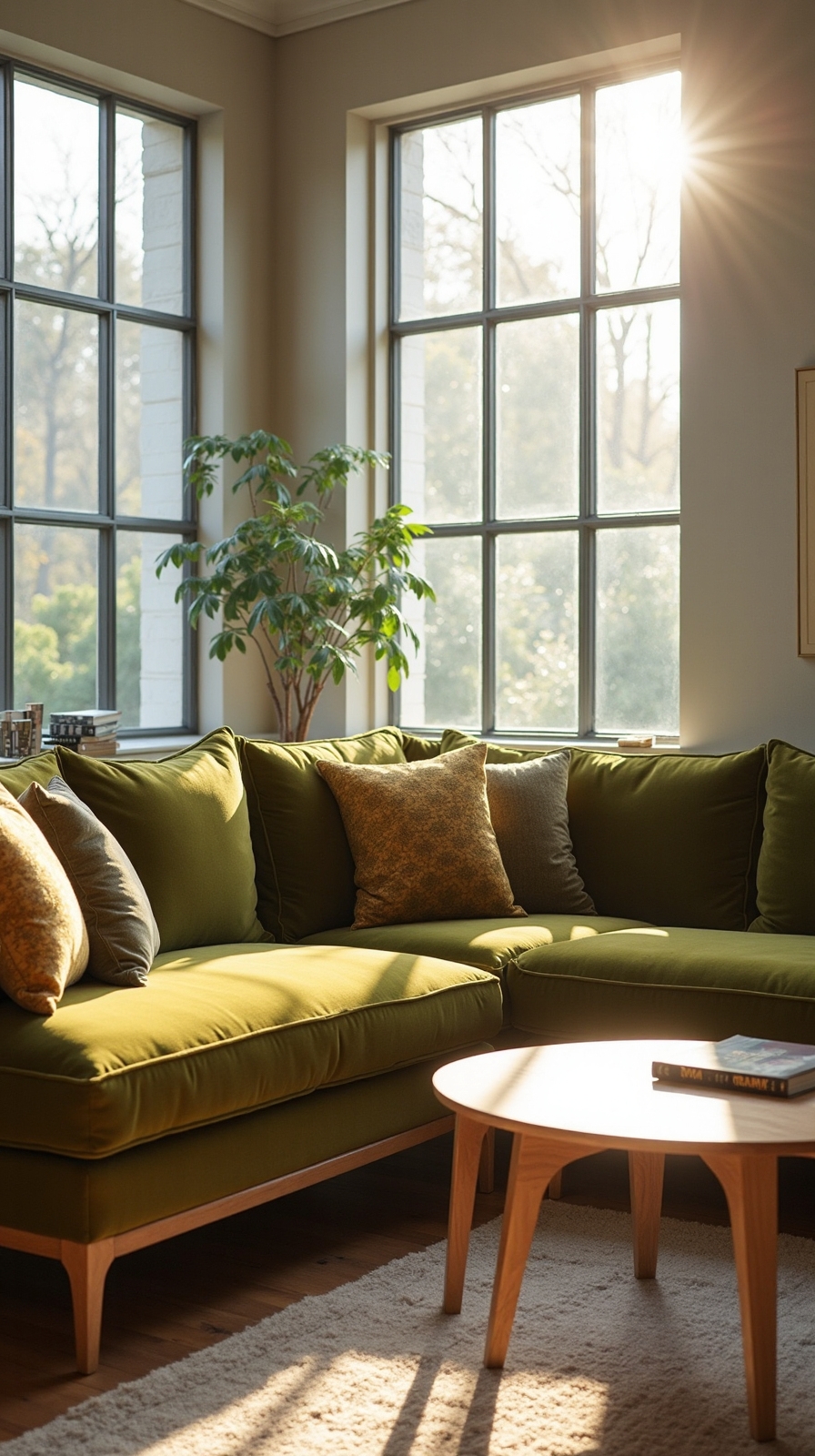 vibrant olive green couch ideas