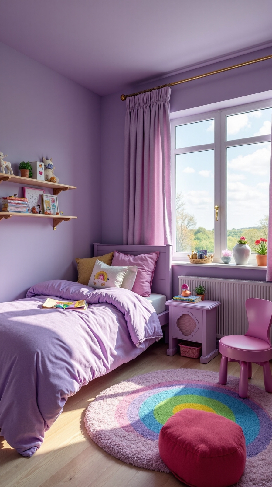 vibrant purple bedroom decor ideas