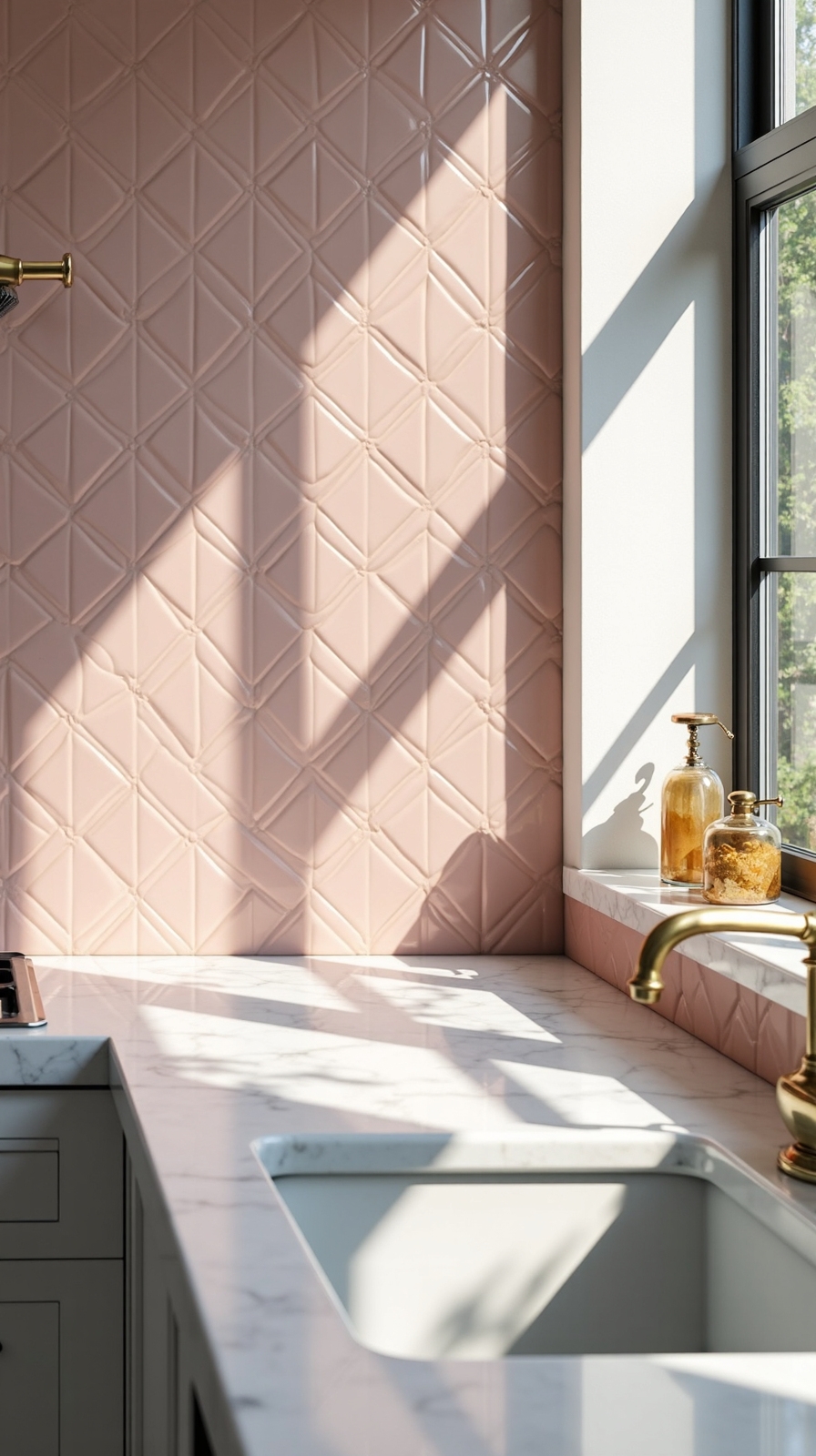 vibrant rhythmic dynamic kitchen backsplash