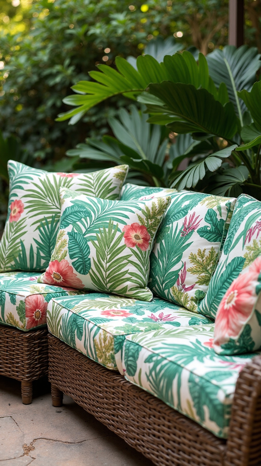 vibrant tropical outdoor cushion paradise