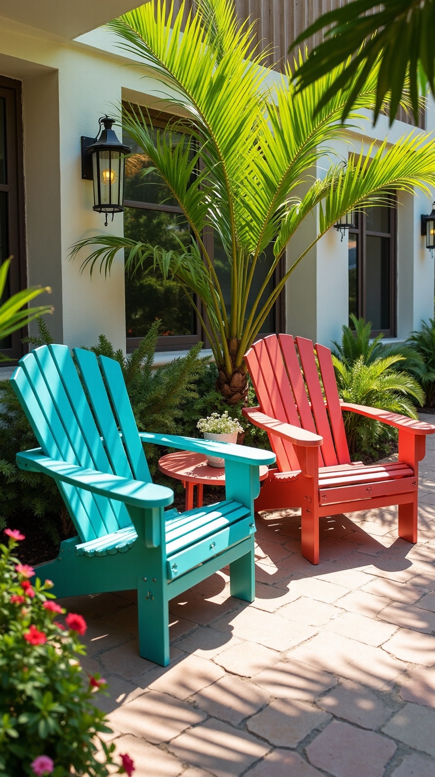 vibrant tropical outdoor retreat setting