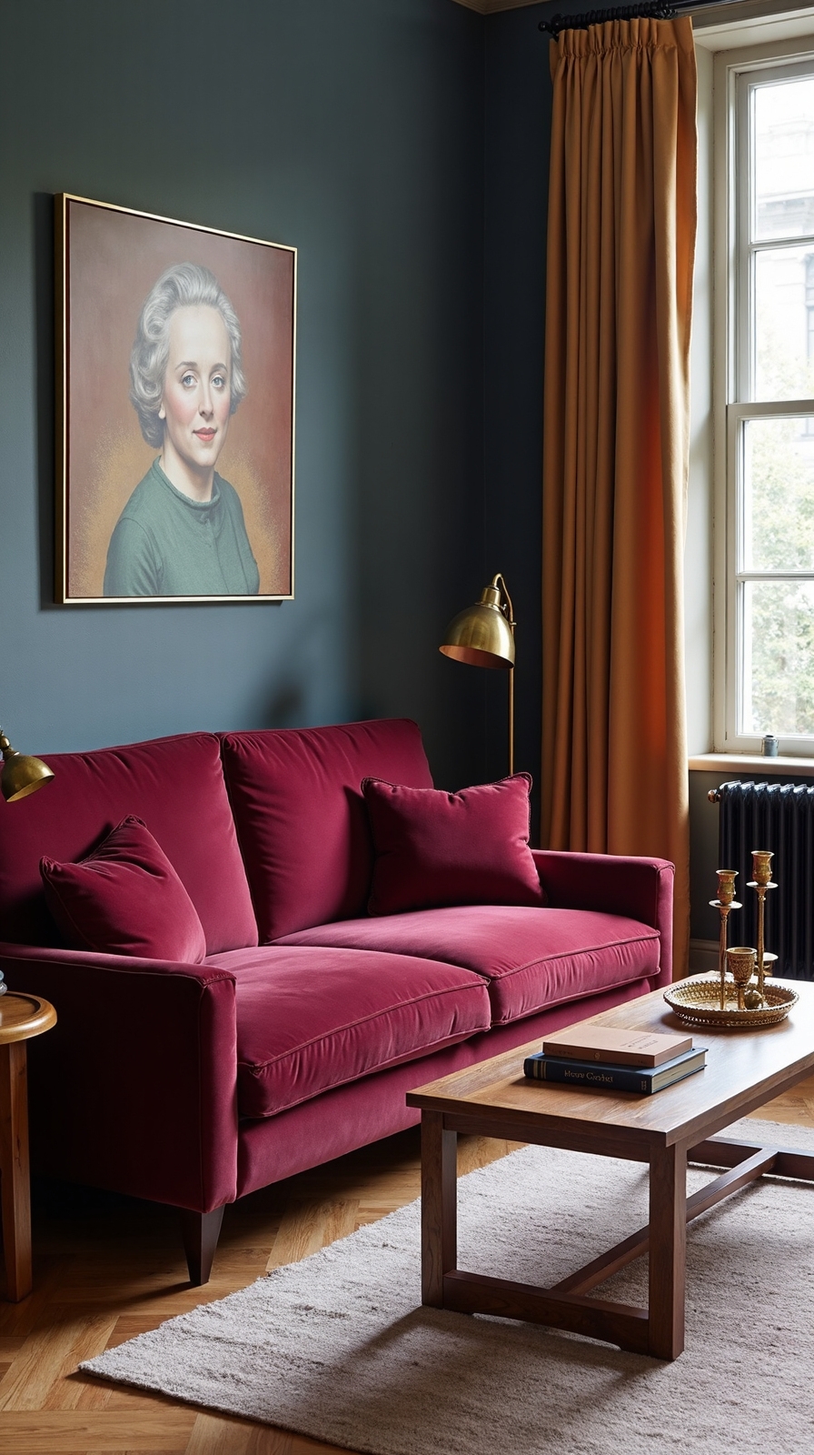 vintage brass wood charm