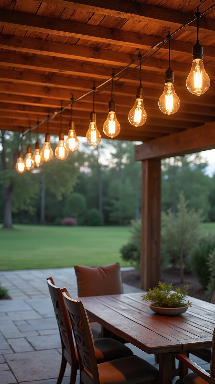 vintage edison patio overhead lighting design