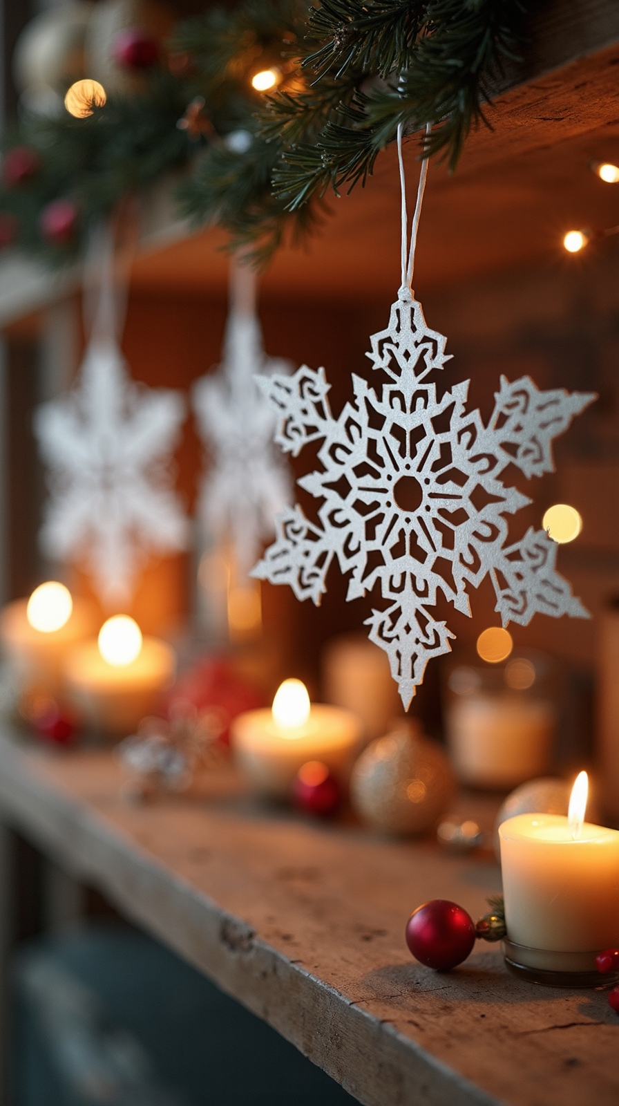 vintage paper snowflake decor magic