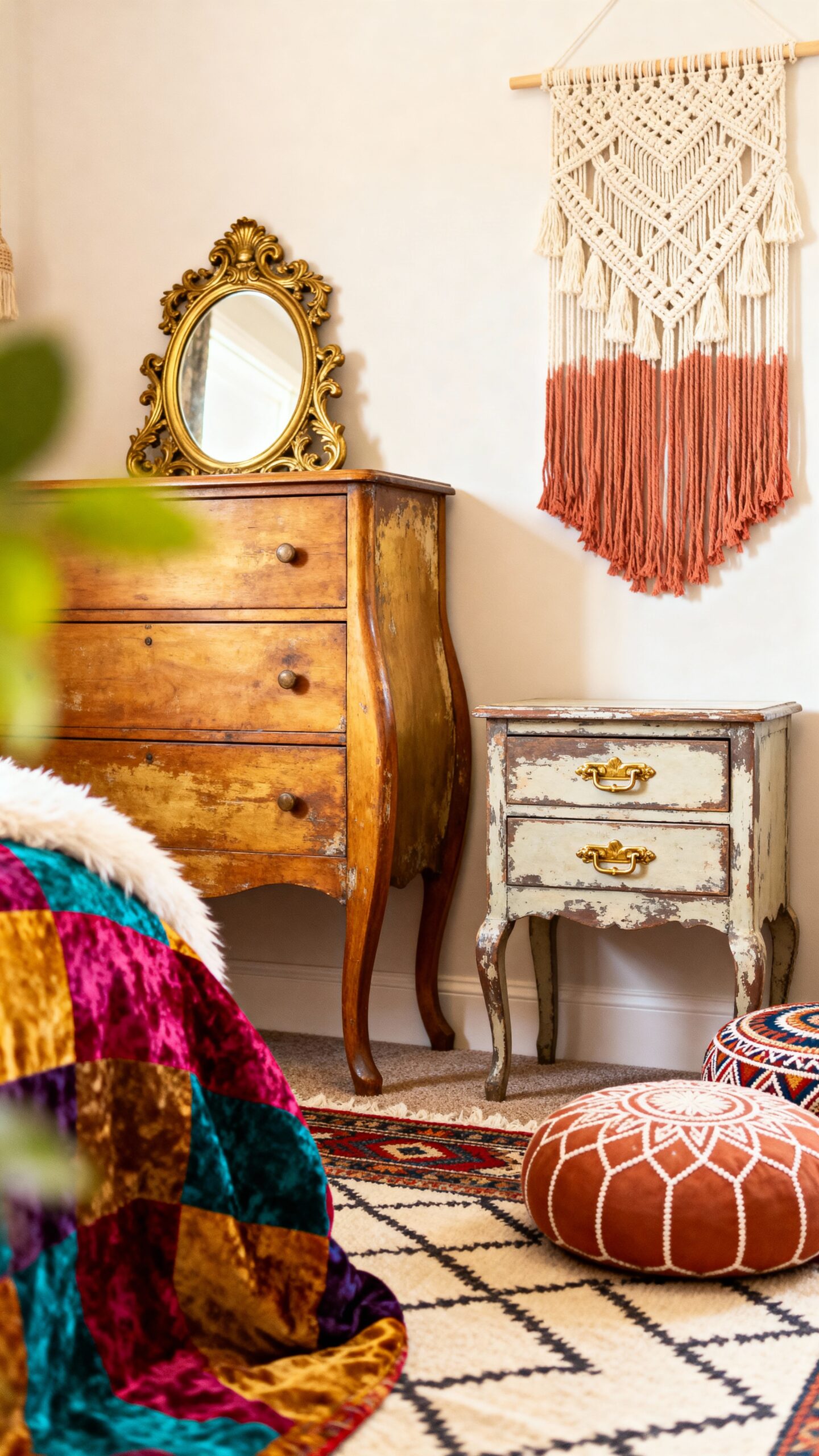 vintage thrifted eclectic bohemian