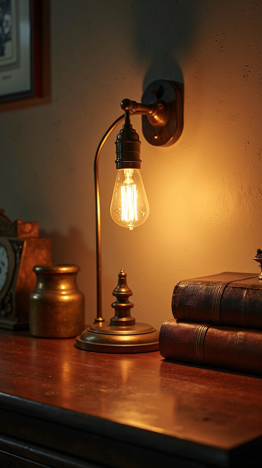 vintage workspace ambiance customizable lighting