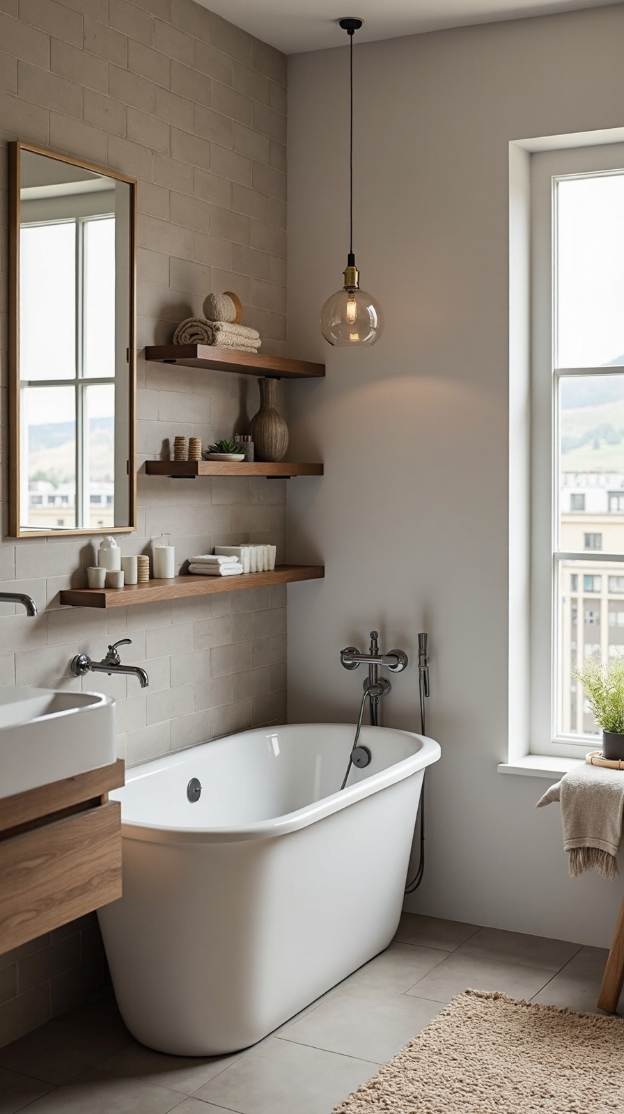 visually enlarged bathroom fixtures