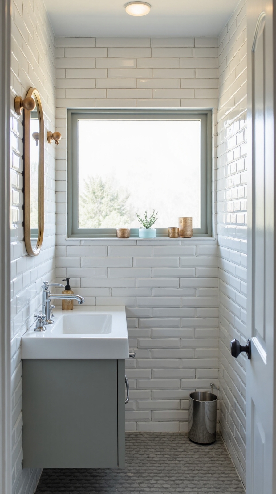 visually expand small bathroom spaces