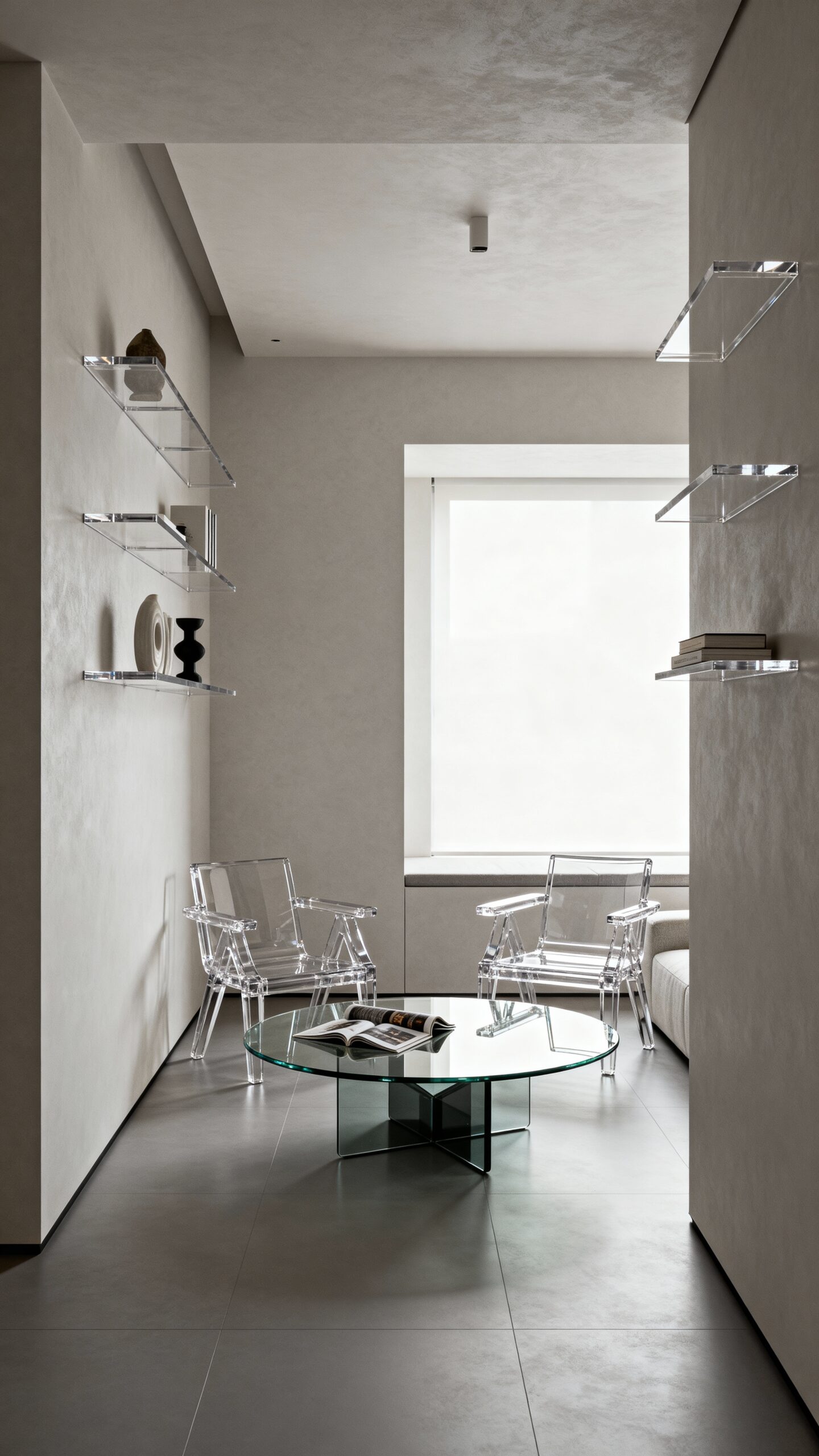 visually expansive transparent furnishings