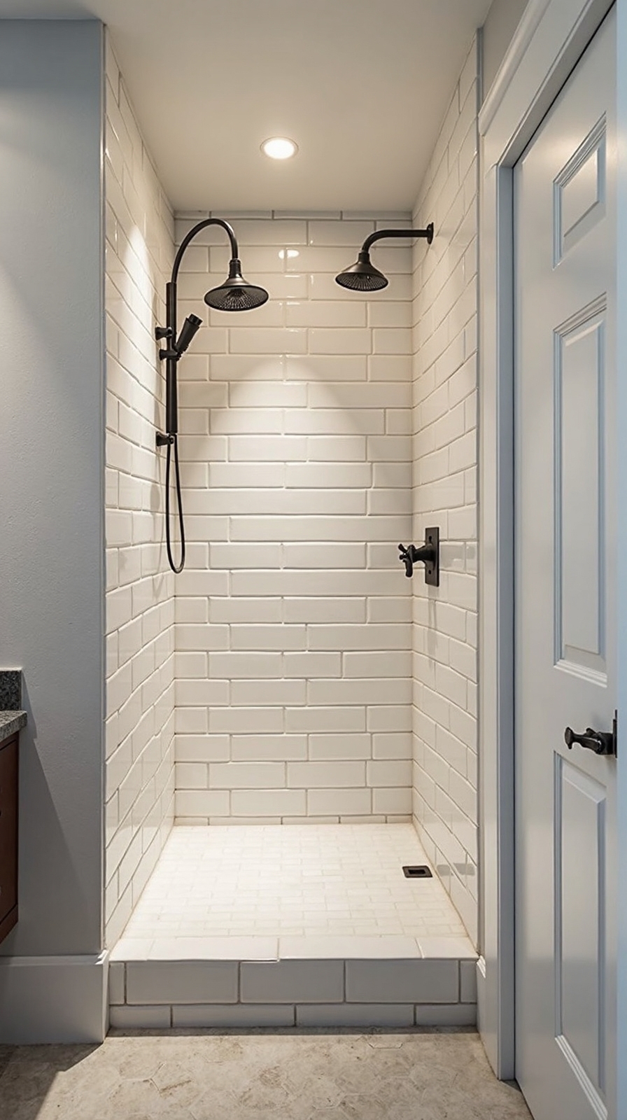 visually widening narrow bathroom tiles