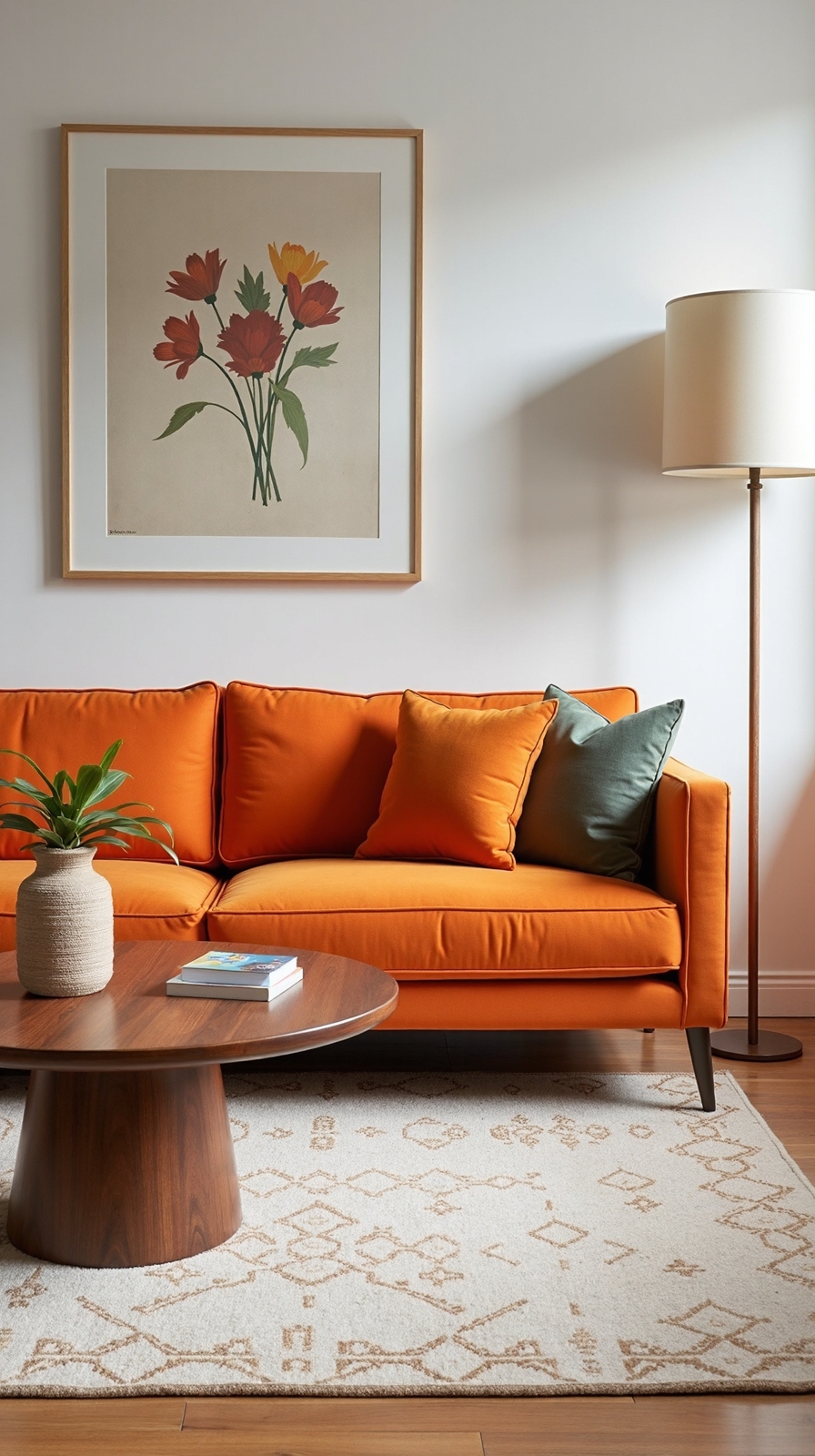 walnut geometry mid century vintage charm