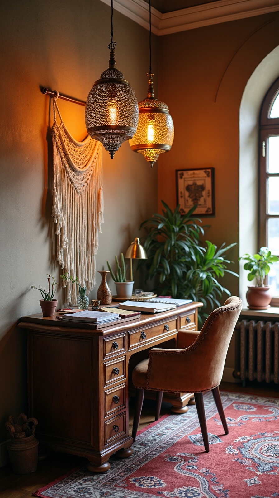 warm ambient moroccan inspired bohemian lighting