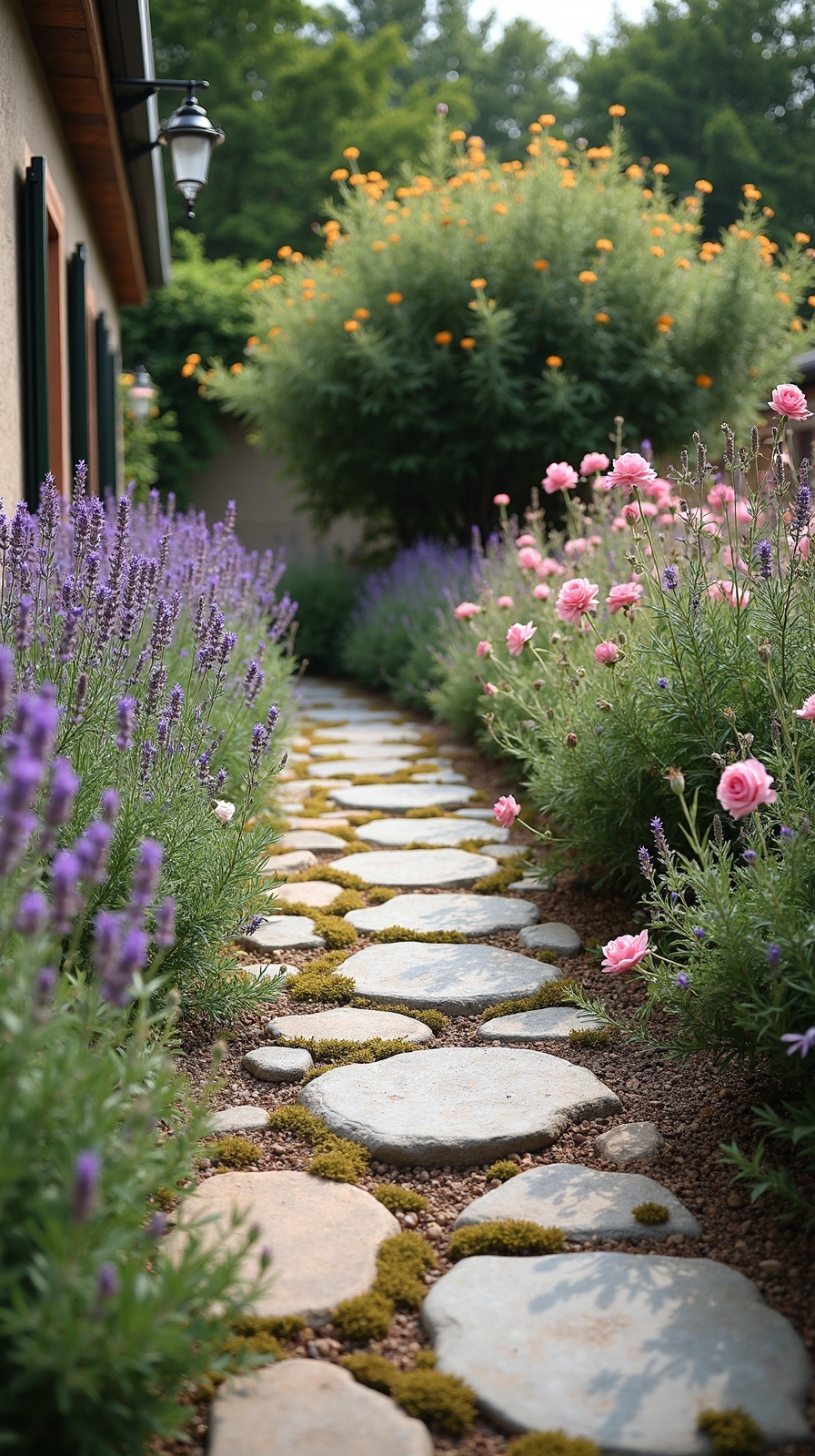 warm cool earthy organic patio design