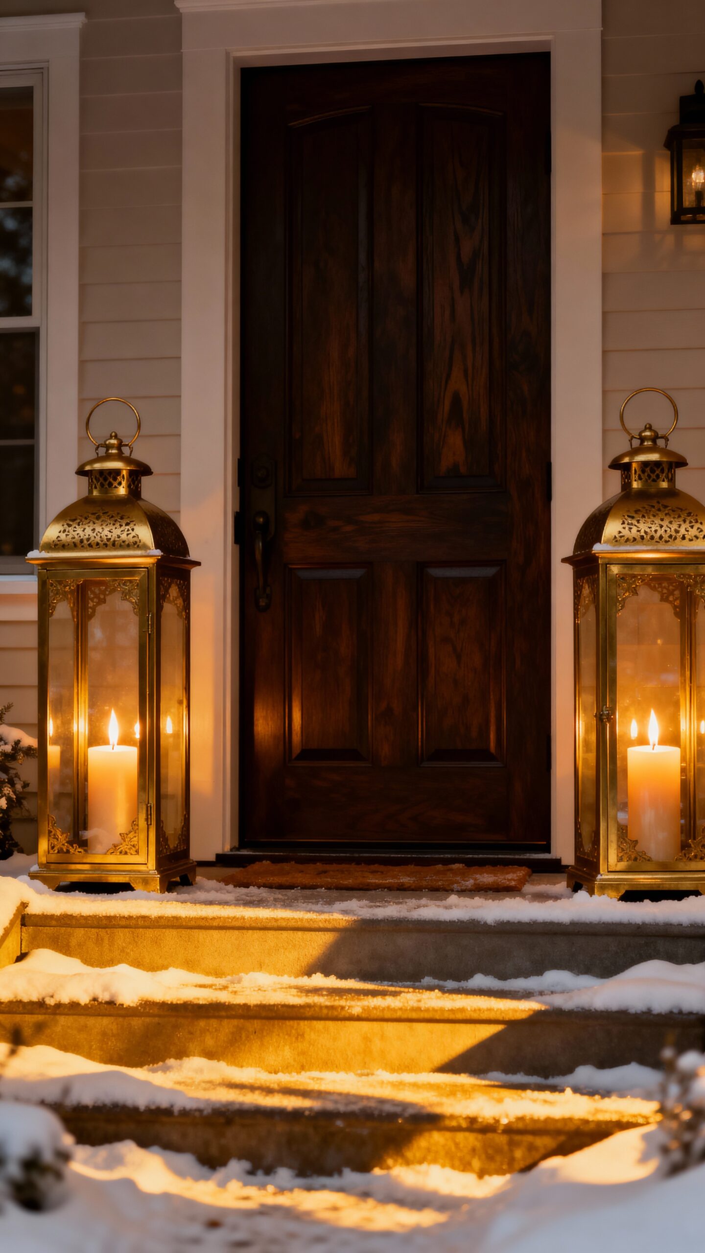 warm cozy inviting winter lighting