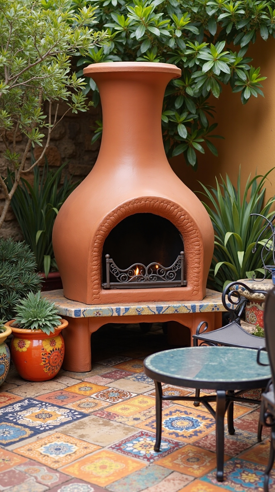 warm cozy mexican inspired outdoor gathering
