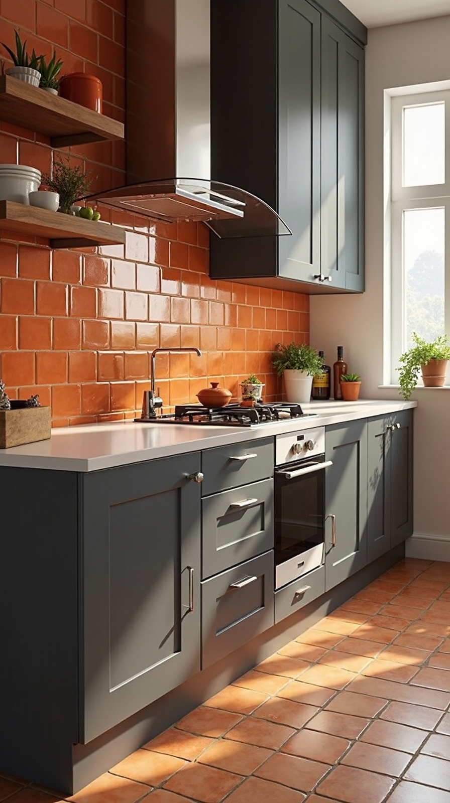 warm durable sophisticated kitchen ambiance