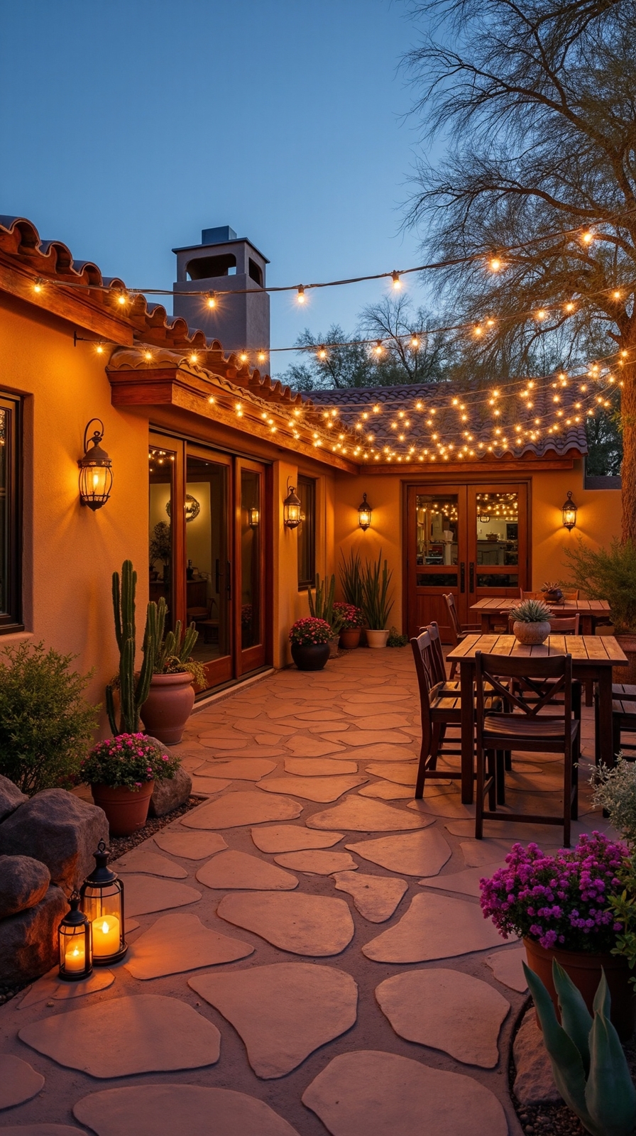 warm enchanting desert evening lighting