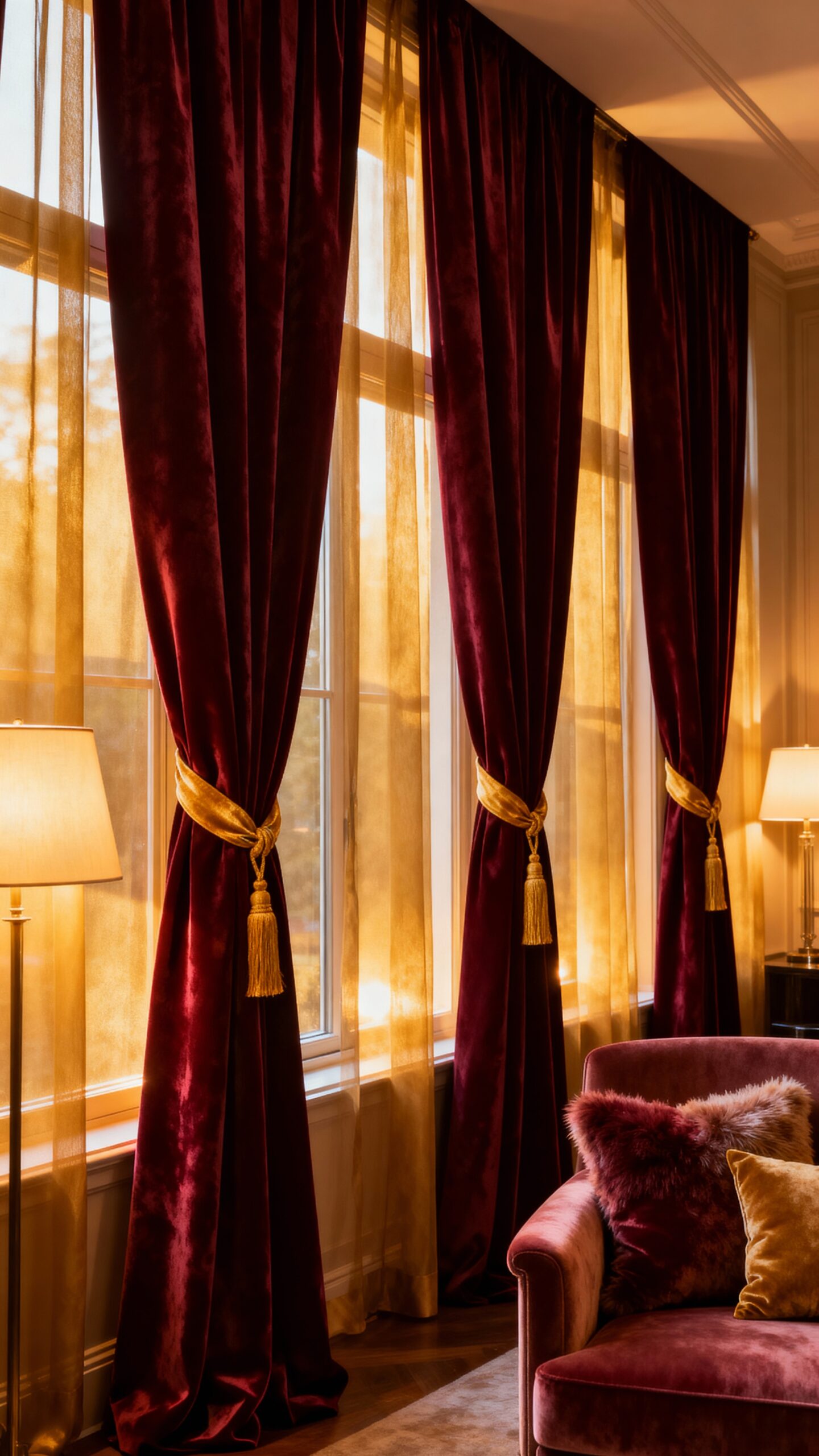 warm insulating luxurious winter curtains