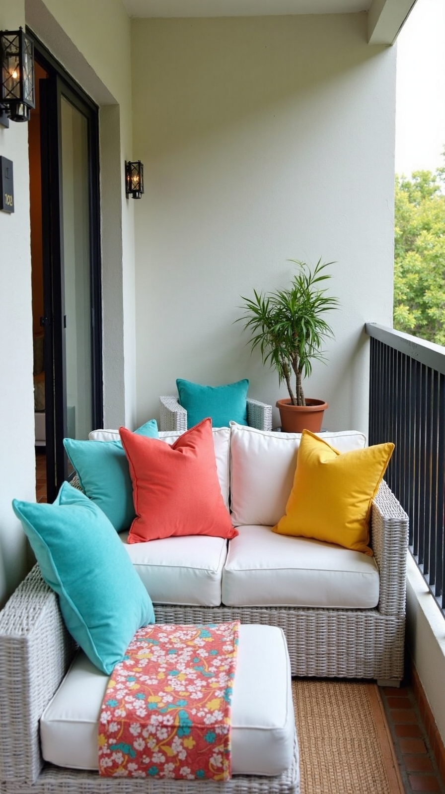 warm inviting outdoor patio textiles
