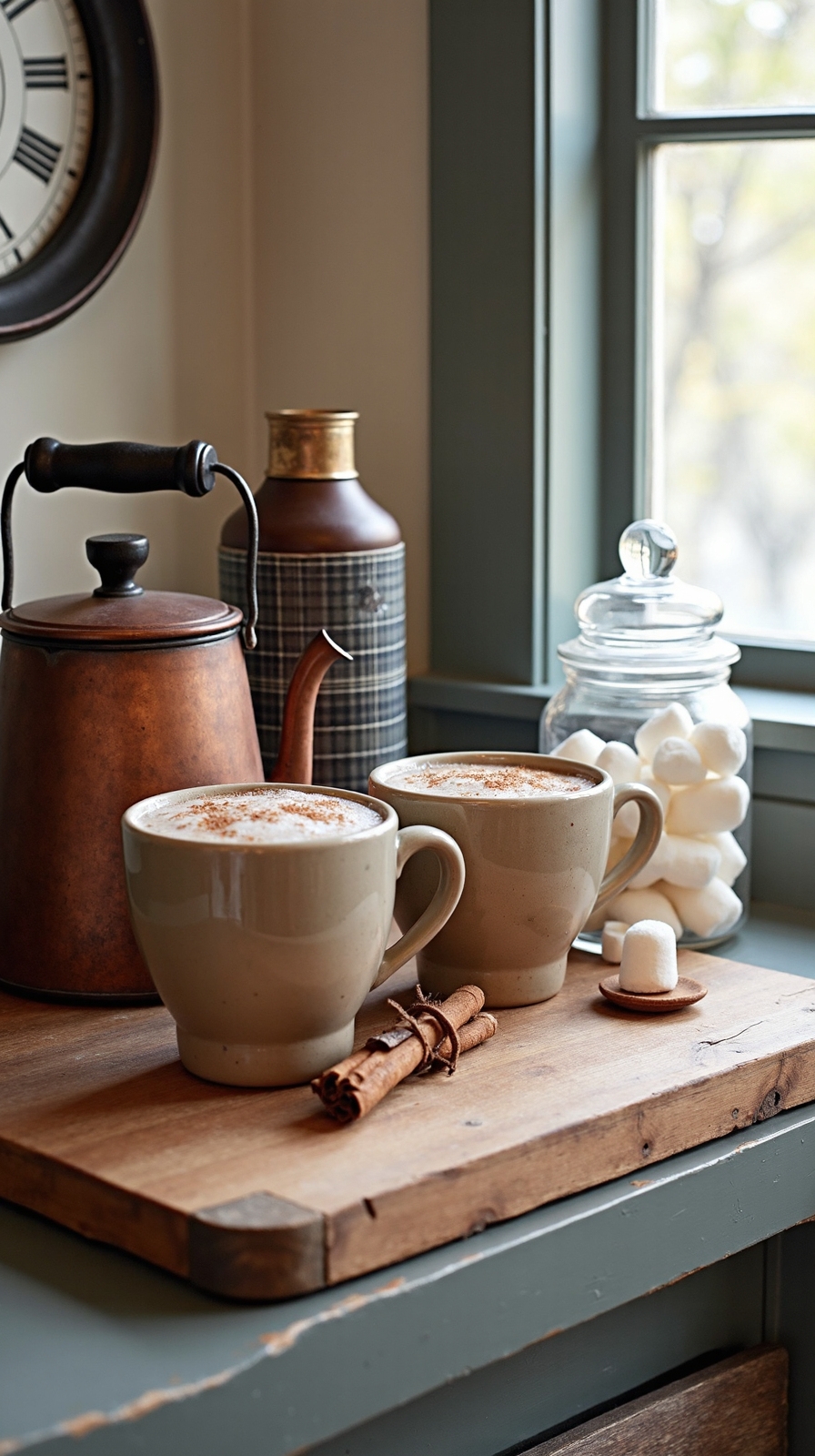 warm nostalgic customizable hot cocoa station