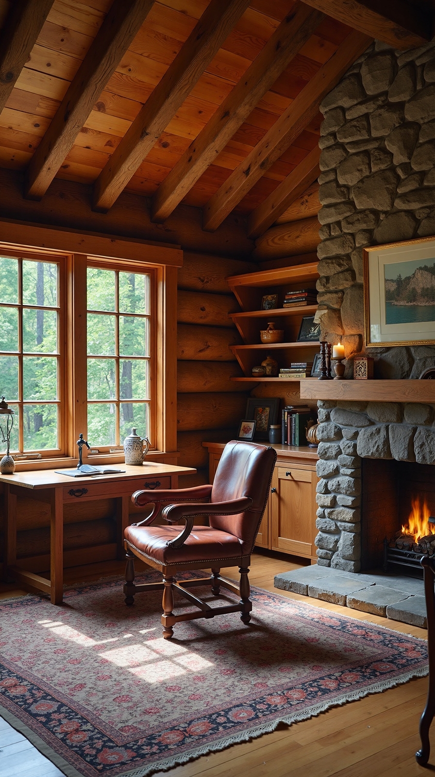 warm rustic natural inspiring workspace