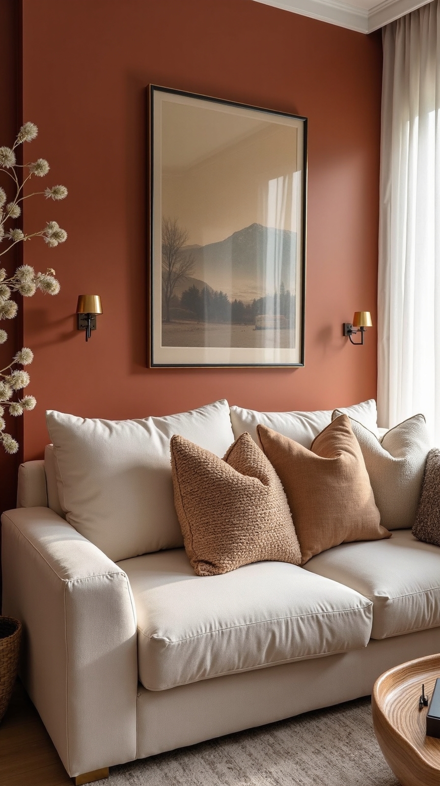 warm textured accent wall inviting