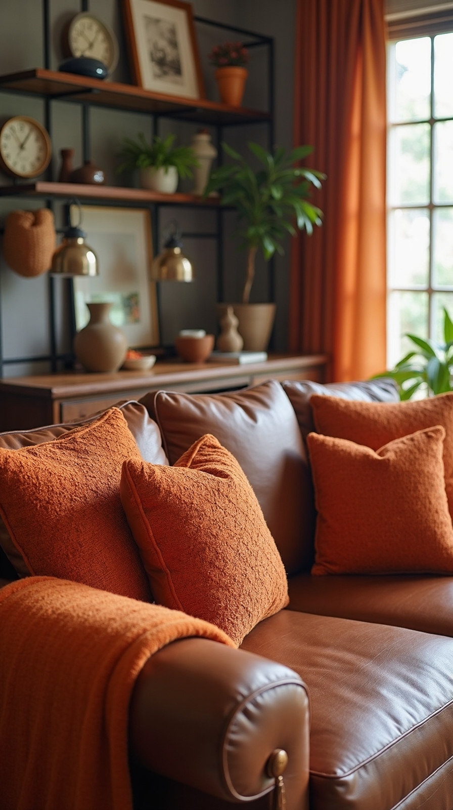 warm vibrant complementary eclectic pillows