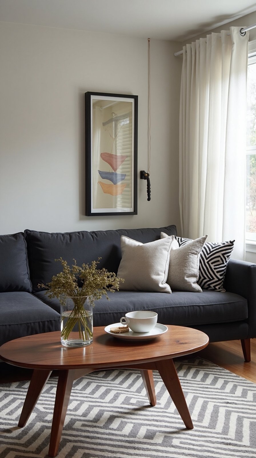 warm walnut geometric patterns mid century modern