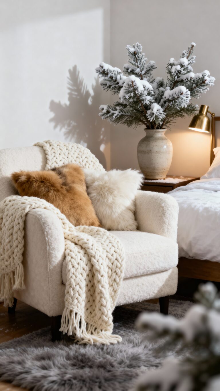 warm winter bedroom decor ideas