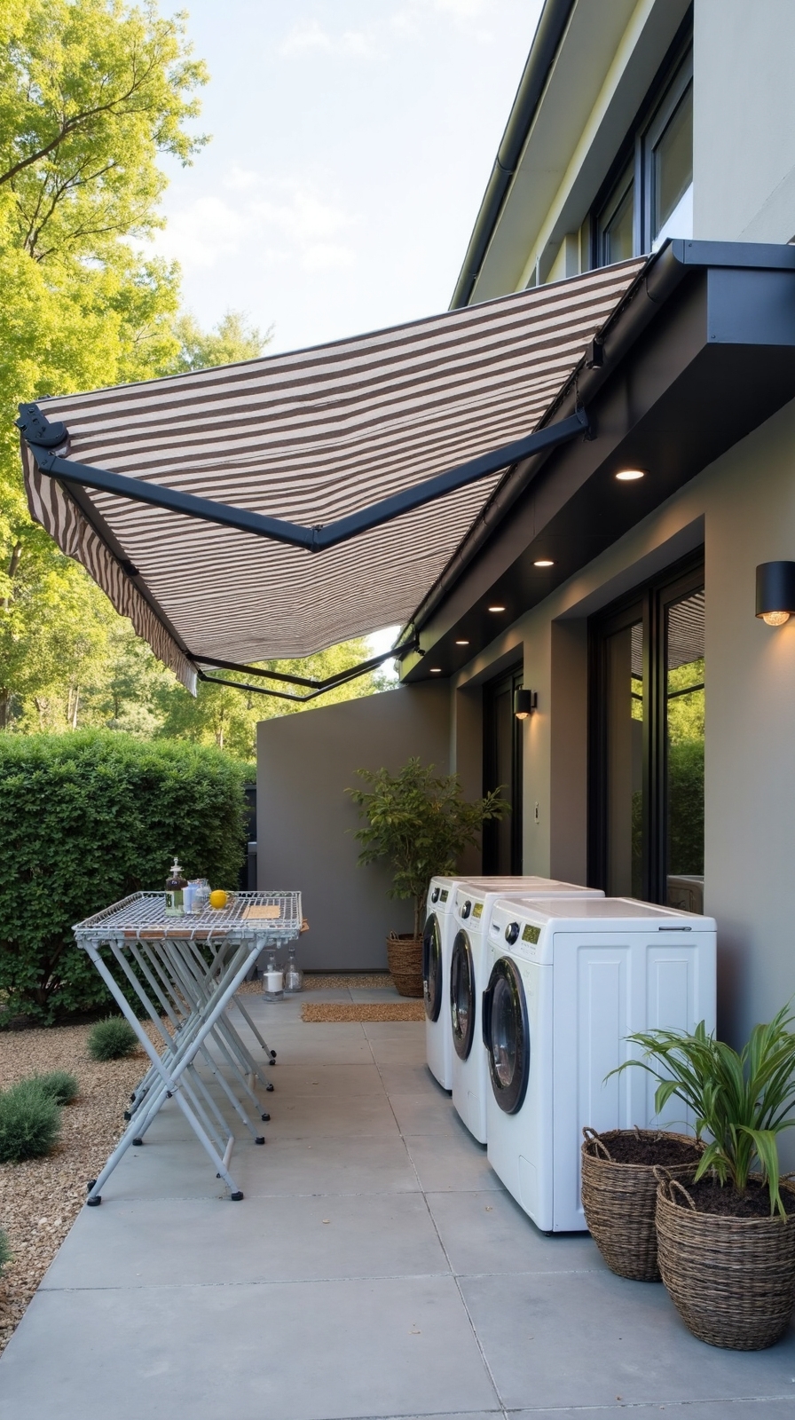 weather protected laundry workspace solution