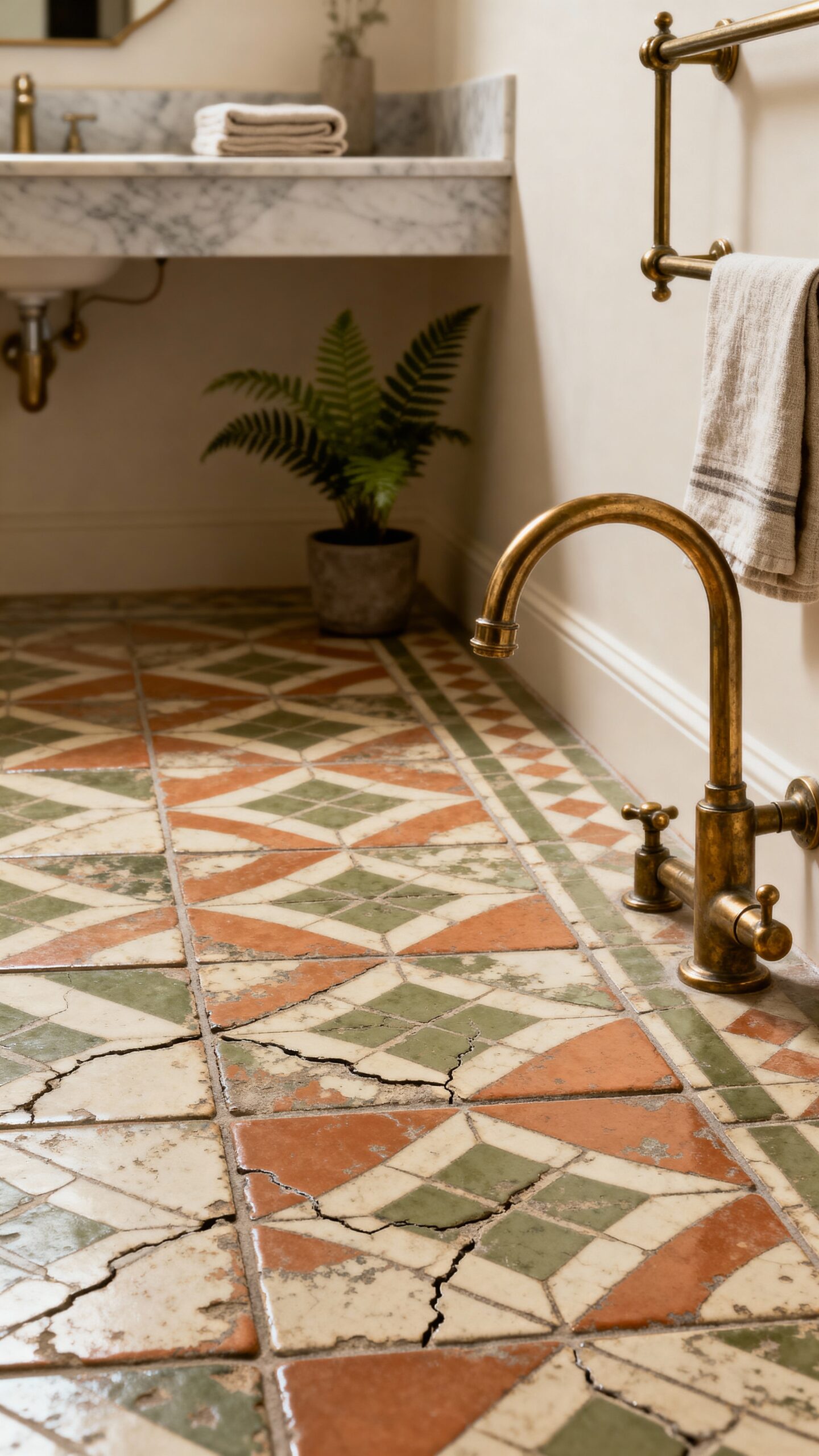 weathered handcrafted expressive distinctive tiles