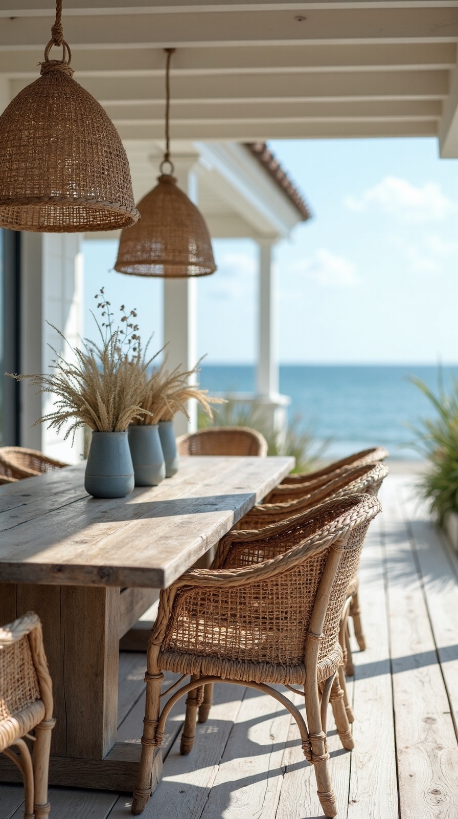 weathered wood coastal ambiance rustic textures relaxed living