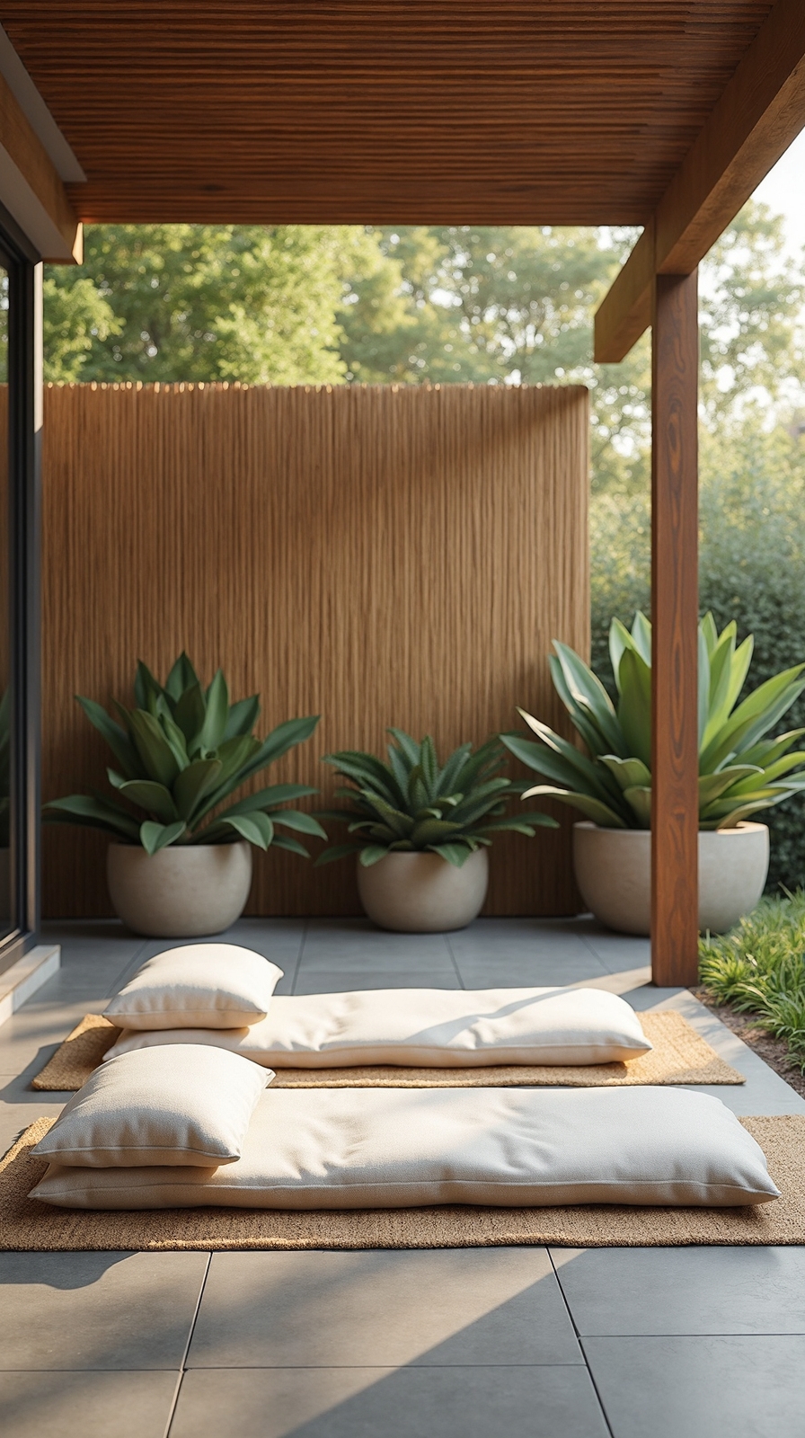 weatherproof meditation retreat with patio relaxation